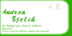 andrea bjelik business card